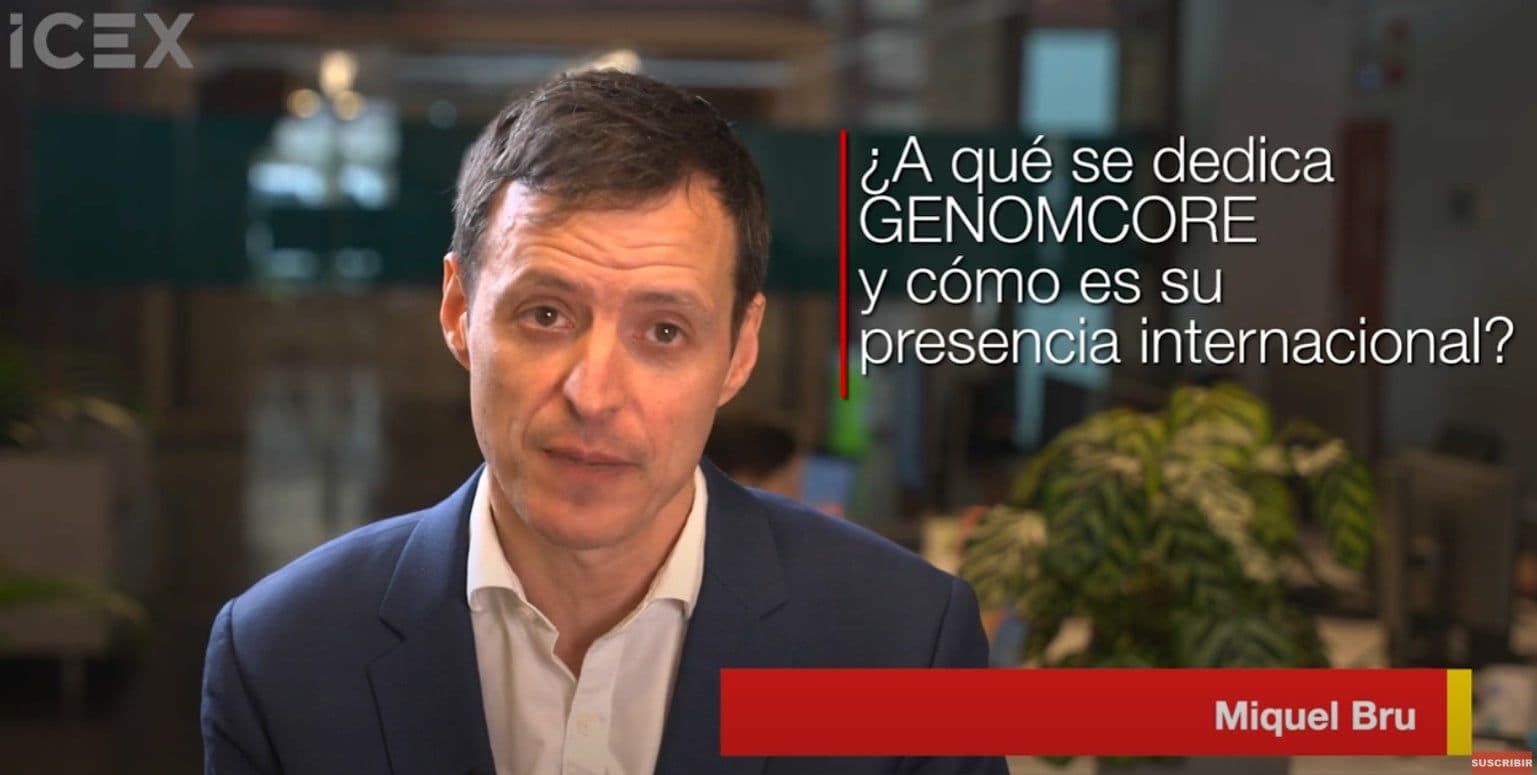 ICEX recognition of Genomcore and co-founder Miquel A. Bru for international expansion success