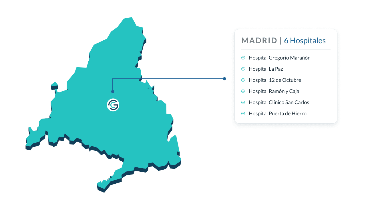 Hospitales conectados en la Comunidad de Madrid a través del proyecto SERMAS — 6 hospitales