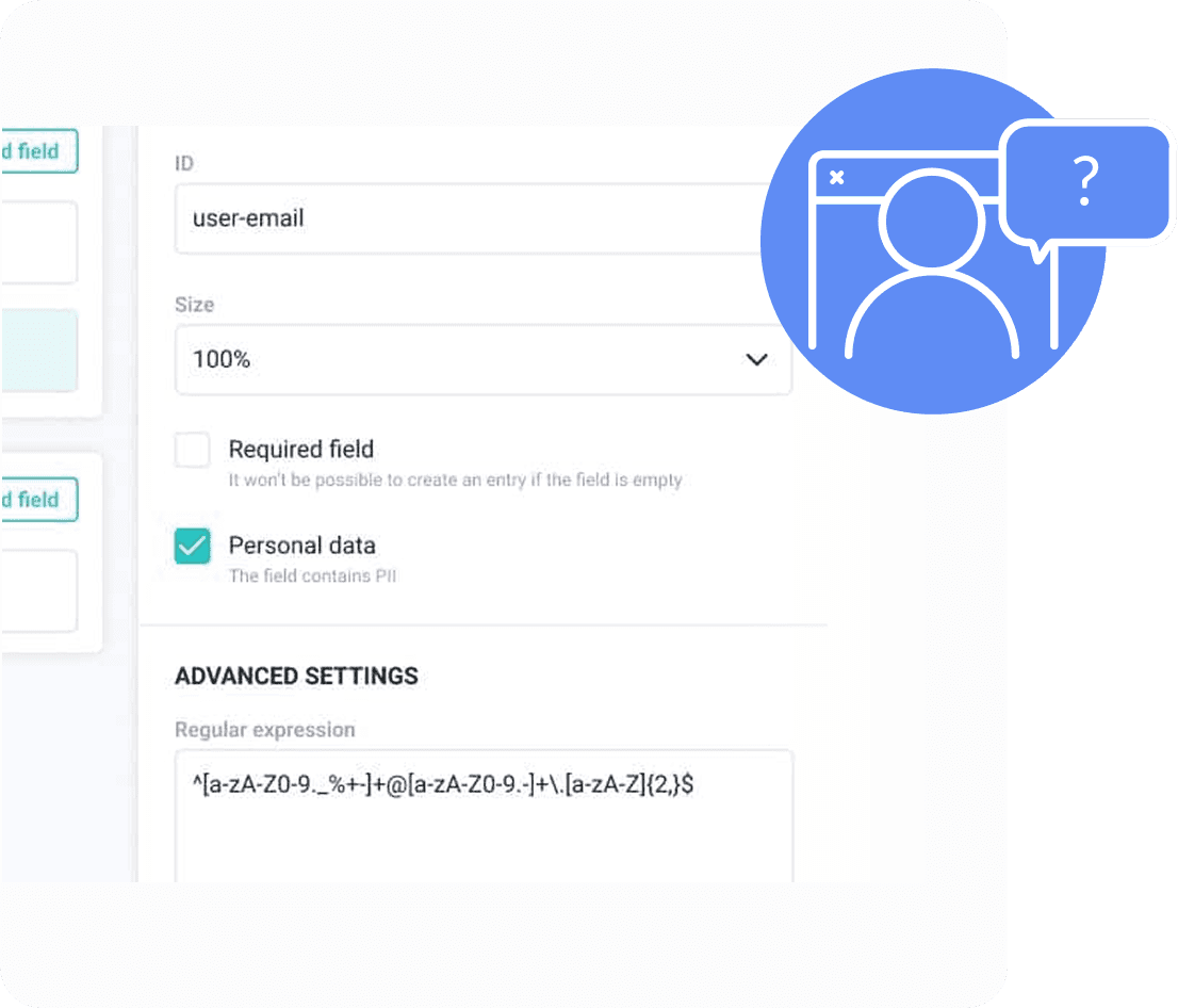 PII management interface